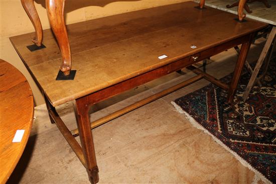 19th century French oak & fruitwood kitchen table